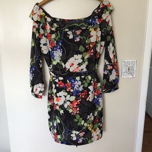 Banana Republic Off Shoulder Floral Dress S Tall